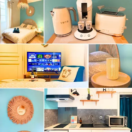 Boho-chic En Hyper-centre De Au Calme, Confort, Wifi Rapide, Parking En Face, Arrivee Autonome Daire Moulins (Allier)